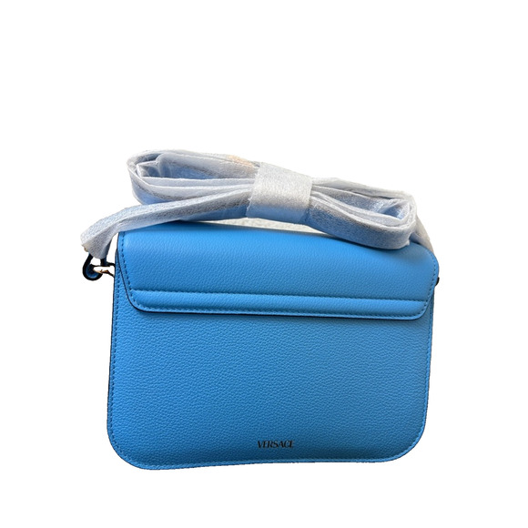 Versace La Medusa Small Shoulder Bag In Blue NWT - Picture 6 of 9